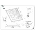 difusor de alumínio 4 vias tecto para ventilação de ar